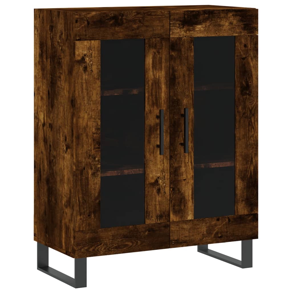 vidaXL Sideboard Smoked Oak 69.5x34x90 cm Engineered Wood 2