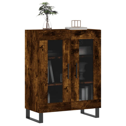 vidaXL Sideboard Smoked Oak 69.5x34x90 cm Engineered Wood 3