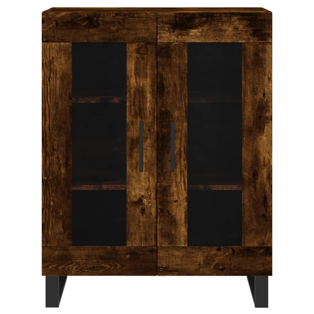 vidaXL Sideboard Smoked Oak 69.5x34x90 cm Engineered Wood 5