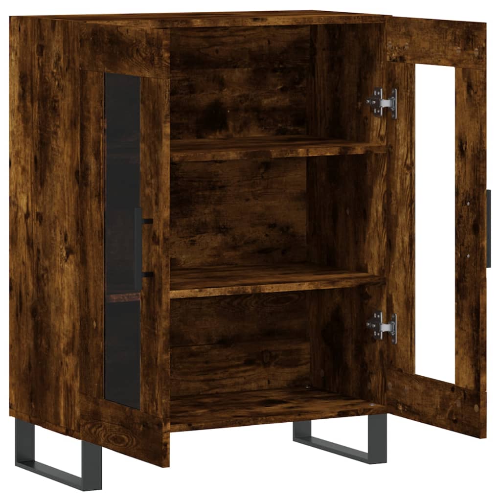 vidaXL Sideboard Smoked Oak 69.5x34x90 cm Engineered Wood 6