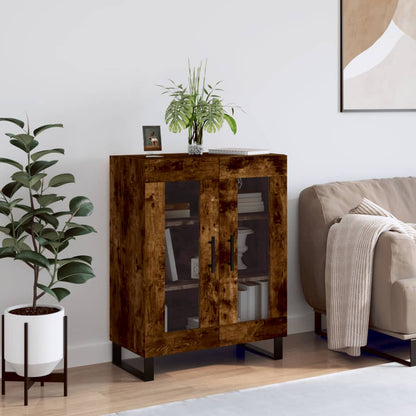 vidaXL Sideboard Smoked Oak 69.5x34x90 cm Engineered Wood 1