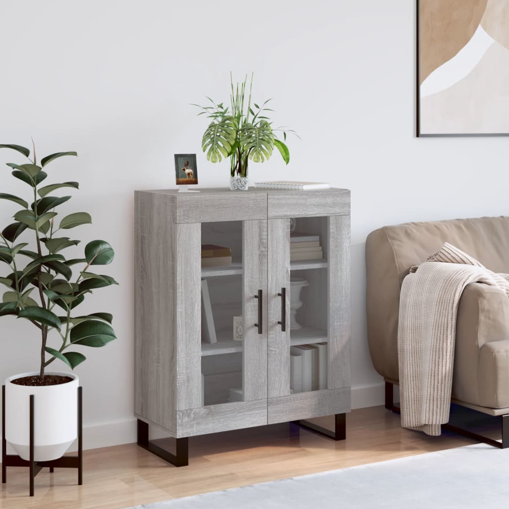 vidaXL Sideboard Grey Sonoma 69.5x34x90 cm Engineered Wood 1