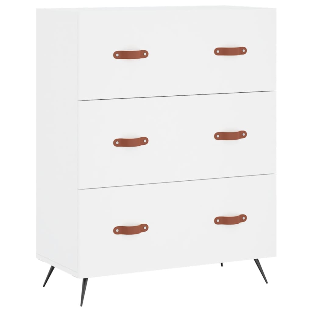 vidaXL Chest of Drawers White 69.5x34x90 cm Engineered Wood 2