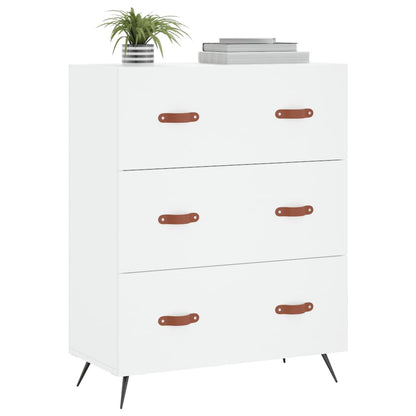 vidaXL Chest of Drawers White 69.5x34x90 cm Engineered Wood 3