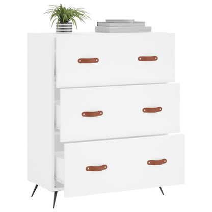 vidaXL Chest of Drawers White 69.5x34x90 cm Engineered Wood 4