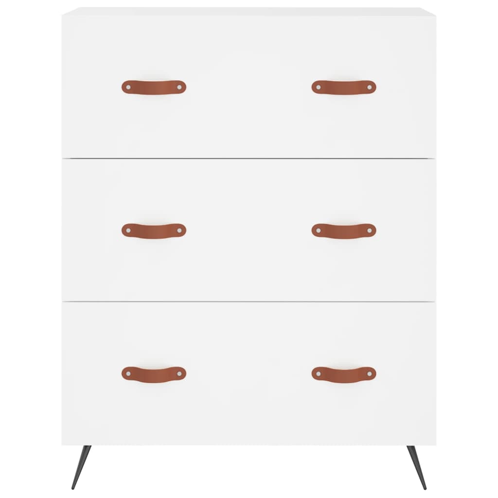 vidaXL Chest of Drawers White 69.5x34x90 cm Engineered Wood 5