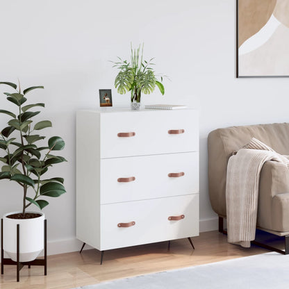 vidaXL Chest of Drawers White 69.5x34x90 cm Engineered Wood 1