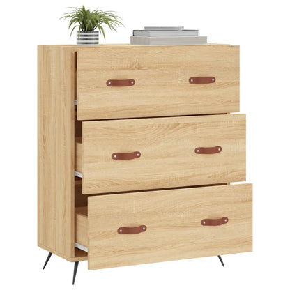 vidaXL Chest of Drawers Sonoma Oak 69.5x34x90 cm Engineered Wood 4