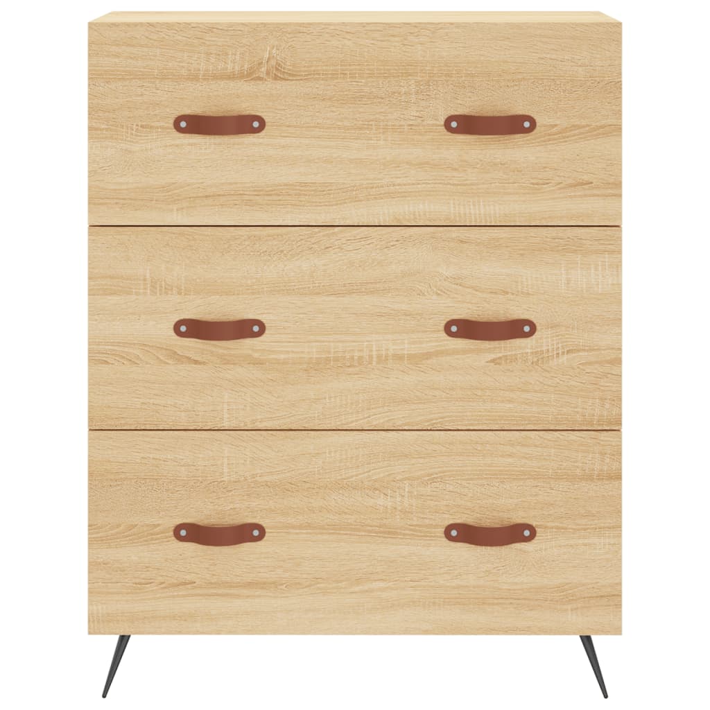 vidaXL Chest of Drawers Sonoma Oak 69.5x34x90 cm Engineered Wood 5