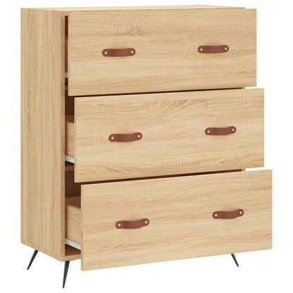 vidaXL Chest of Drawers Sonoma Oak 69.5x34x90 cm Engineered Wood 6