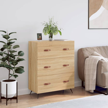 vidaXL Chest of Drawers Sonoma Oak 69.5x34x90 cm Engineered Wood 1