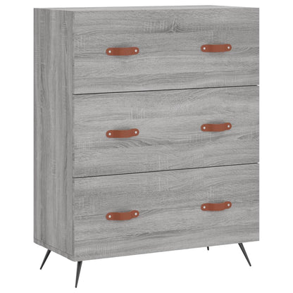 vidaXL Chest of Drawers Grey Sonoma 69.5x34x90 cm Engineered Wood 2