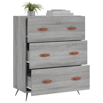 vidaXL Chest of Drawers Grey Sonoma 69.5x34x90 cm Engineered Wood 4