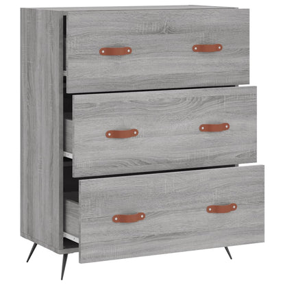 vidaXL Chest of Drawers Grey Sonoma 69.5x34x90 cm Engineered Wood 6