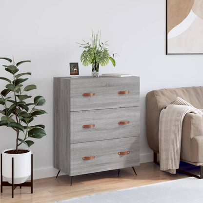 vidaXL Chest of Drawers Grey Sonoma 69.5x34x90 cm Engineered Wood 1