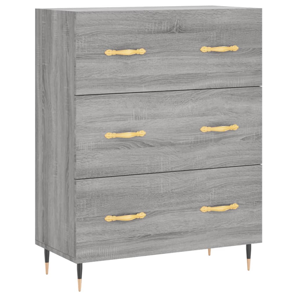 vidaXL Sideboard Grey Sonoma 69.5x34x90 cm Engineered Wood 2