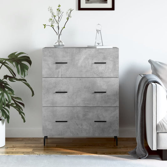 vidaXL Sideboard Concrete Grey 69,5x34x90 cm Engineered Wood 1