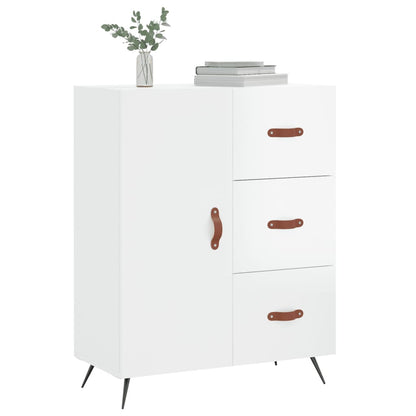 vidaXL Sideboard High Gloss White 69.5x34x90 cm Engineered Wood 3