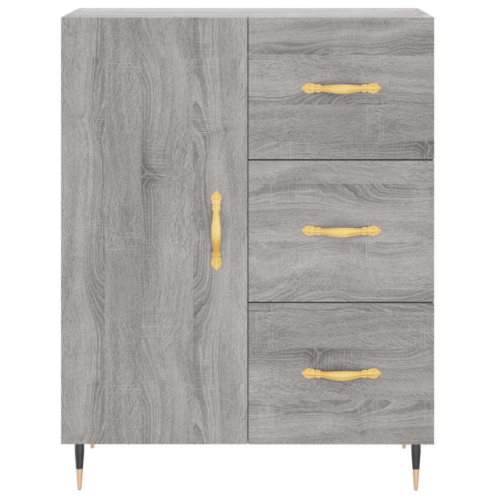 vidaXL Sideboard Grey Sonoma 69.5x34x90 cm Engineered Wood 5