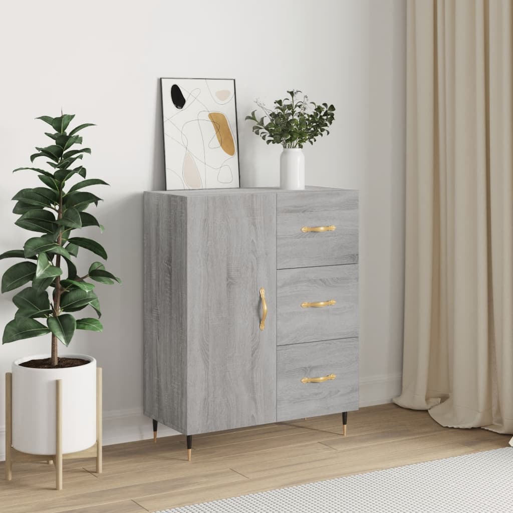vidaXL Sideboard Grey Sonoma 69.5x34x90 cm Engineered Wood 1