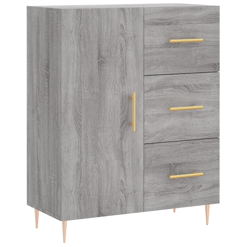 vidaXL Sideboard Grey Sonoma 69.5x34x90 cm Engineered Wood 2