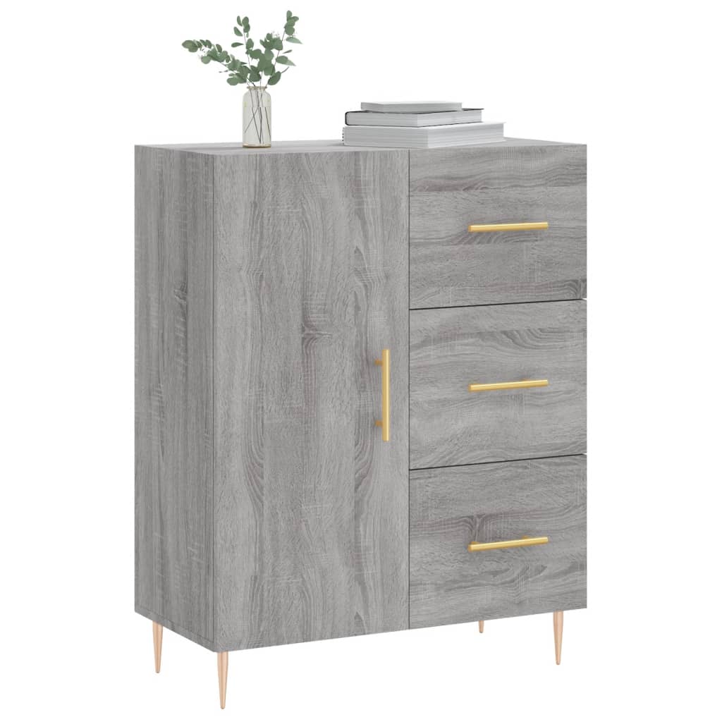 vidaXL Sideboard Grey Sonoma 69.5x34x90 cm Engineered Wood 3