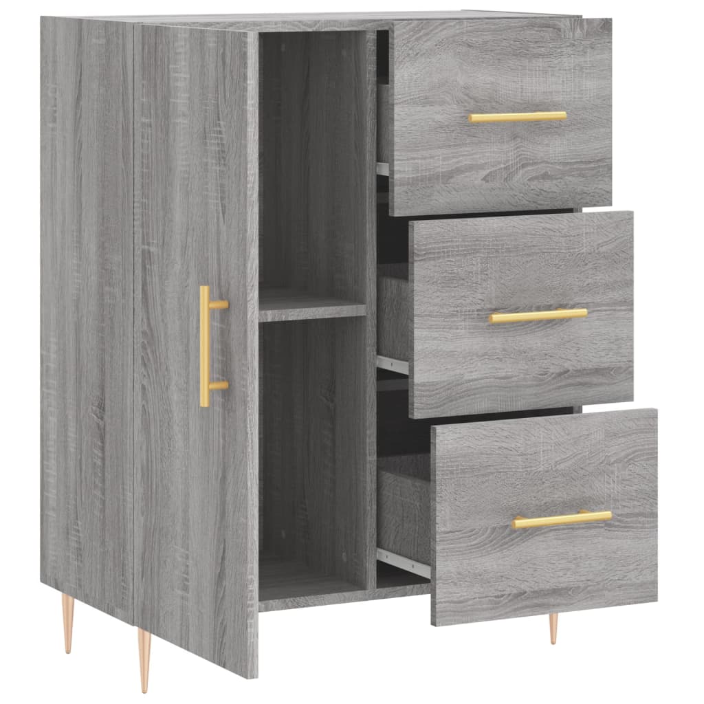 vidaXL Sideboard Grey Sonoma 69.5x34x90 cm Engineered Wood 6