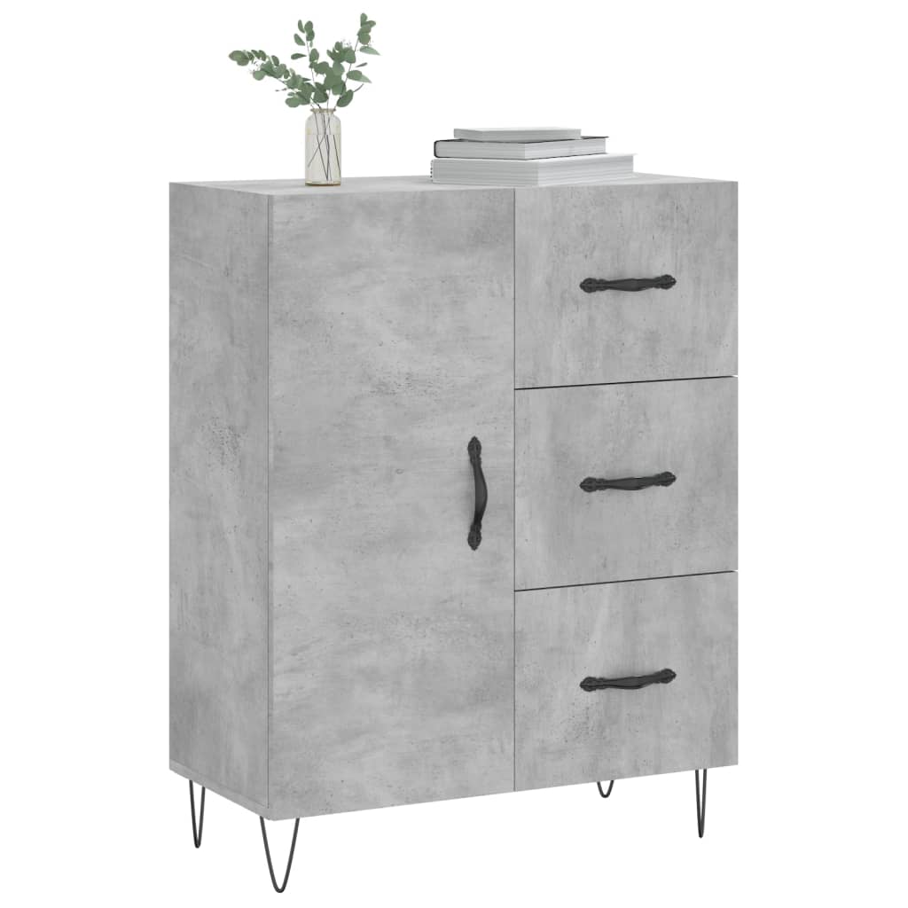 vidaXL Sideboard Concrete Grey 69.5x34x90 cm Engineered Wood 3