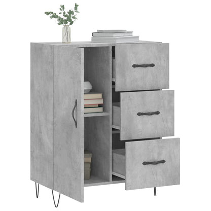 vidaXL Sideboard Concrete Grey 69.5x34x90 cm Engineered Wood 4