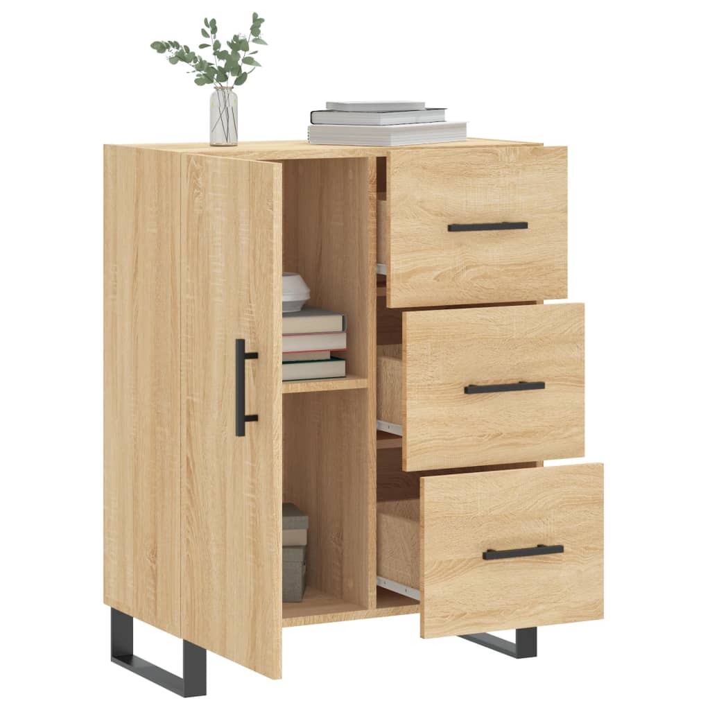 vidaXL Sideboard Sonoma Oak 69.5x34x90 cm Engineered Wood 4
