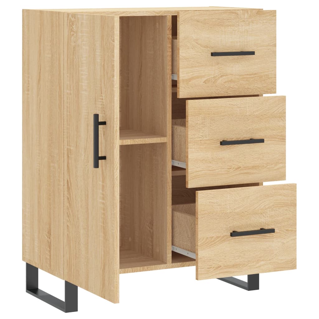 vidaXL Sideboard Sonoma Oak 69.5x34x90 cm Engineered Wood 6