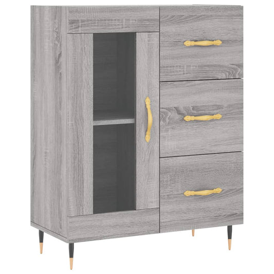 vidaXL Sideboard Grey Sonoma 69,5x34x90 cm Engineered Wood 2