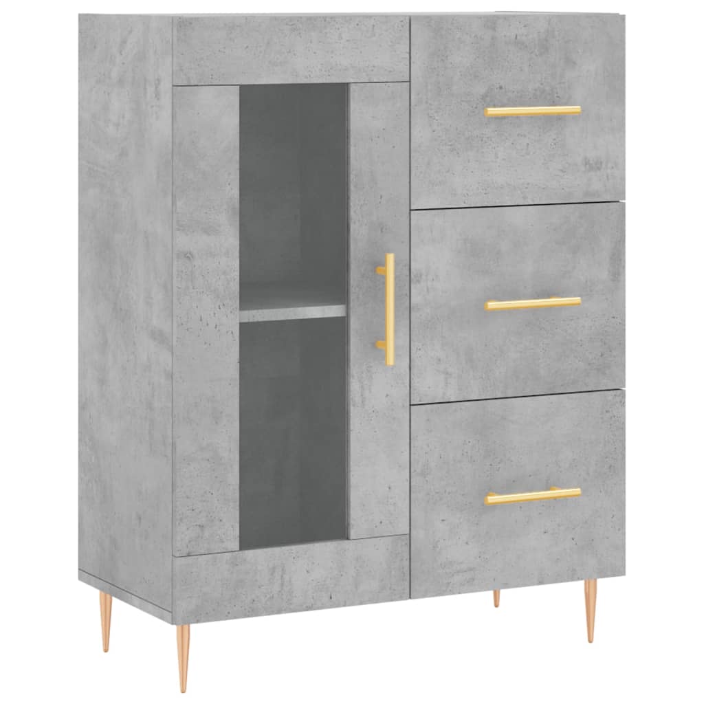 vidaXL Sideboard Concrete Grey 69.5x34x90 cm Engineered Wood 2