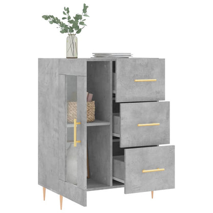 vidaXL Sideboard Concrete Grey 69.5x34x90 cm Engineered Wood 4
