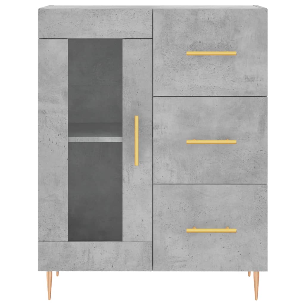 vidaXL Sideboard Concrete Grey 69.5x34x90 cm Engineered Wood 5