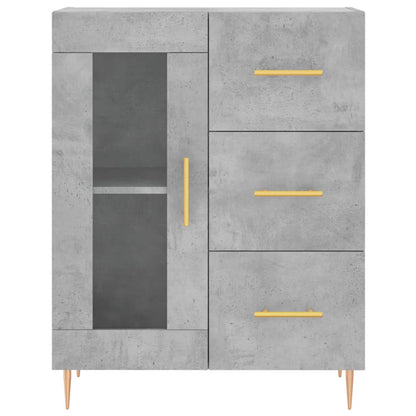 vidaXL Sideboard Concrete Grey 69.5x34x90 cm Engineered Wood 5