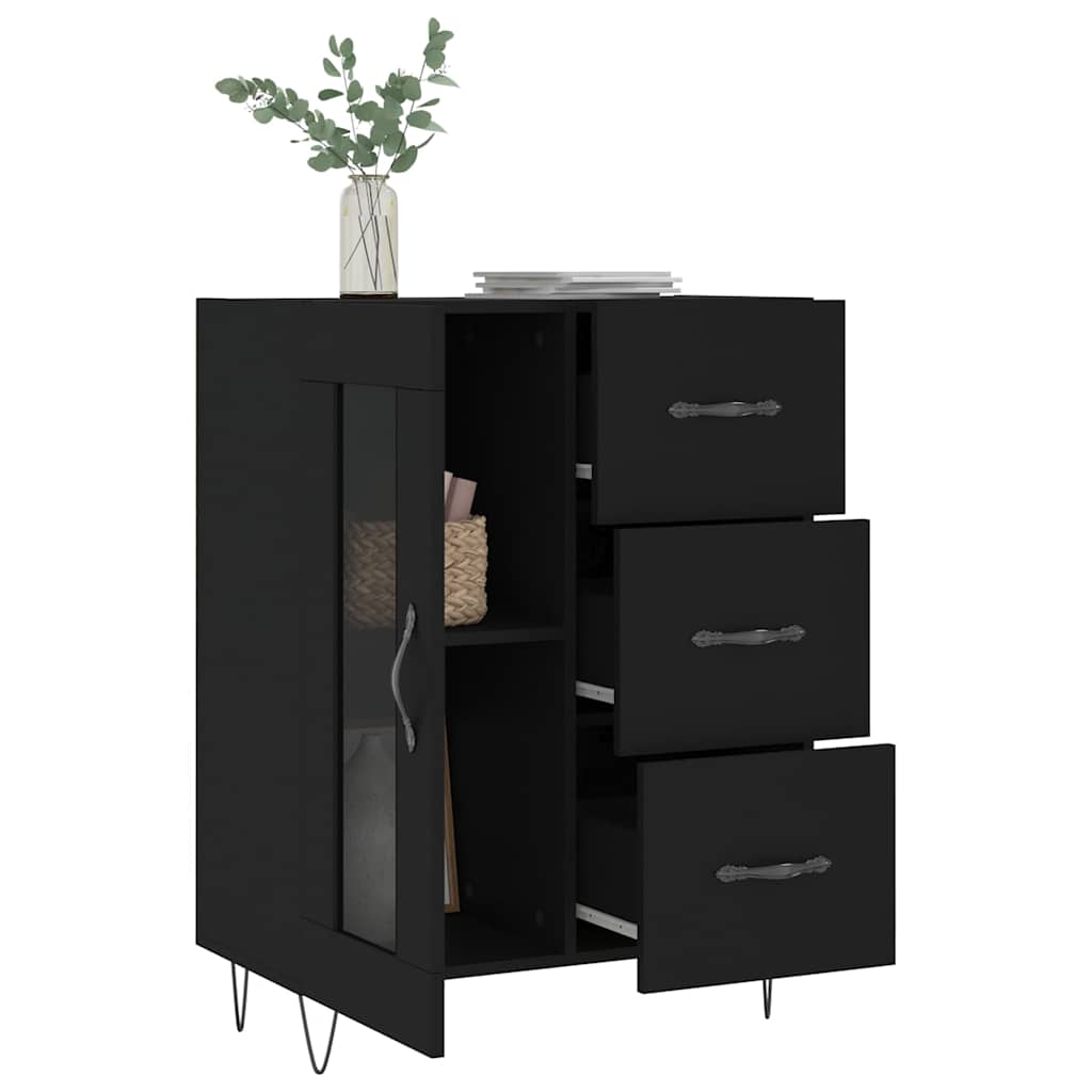 vidaXL Sideboard Black 69.5x34x90 cm Engineered Wood 4