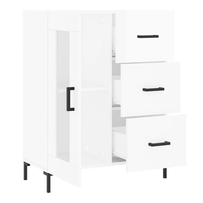 Sideboard 69,5x34x90 cm Engineered Wood High gloss white