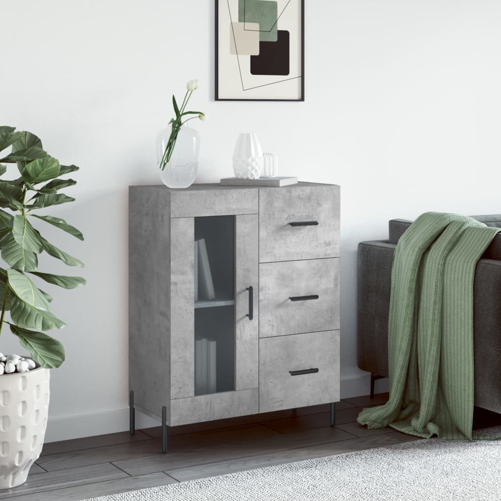 Sideboard 69,5x34x90 cm Engineered Wood Concrete grey