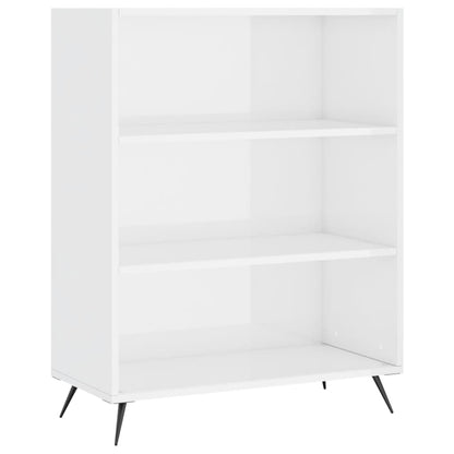 vidaXL Bookcase High Gloss White 69.5x32.5x90 cm Engineered Wood 2