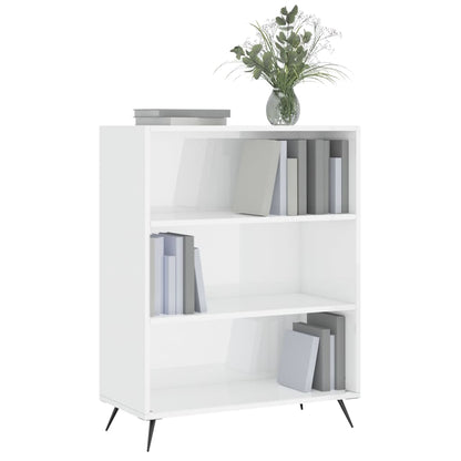 vidaXL Bookcase High Gloss White 69.5x32.5x90 cm Engineered Wood 3