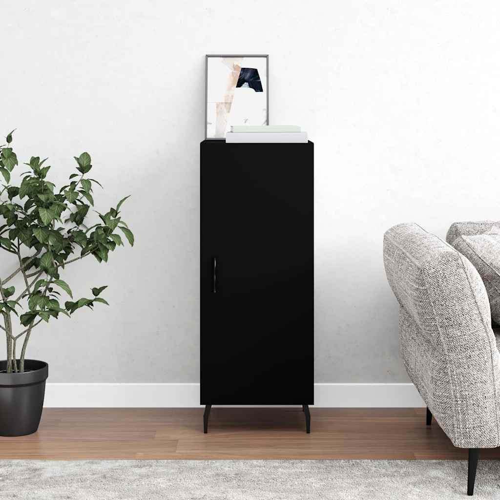 vidaXL Sideboard Black 34.5x34x90 cm Engineered Wood 1
