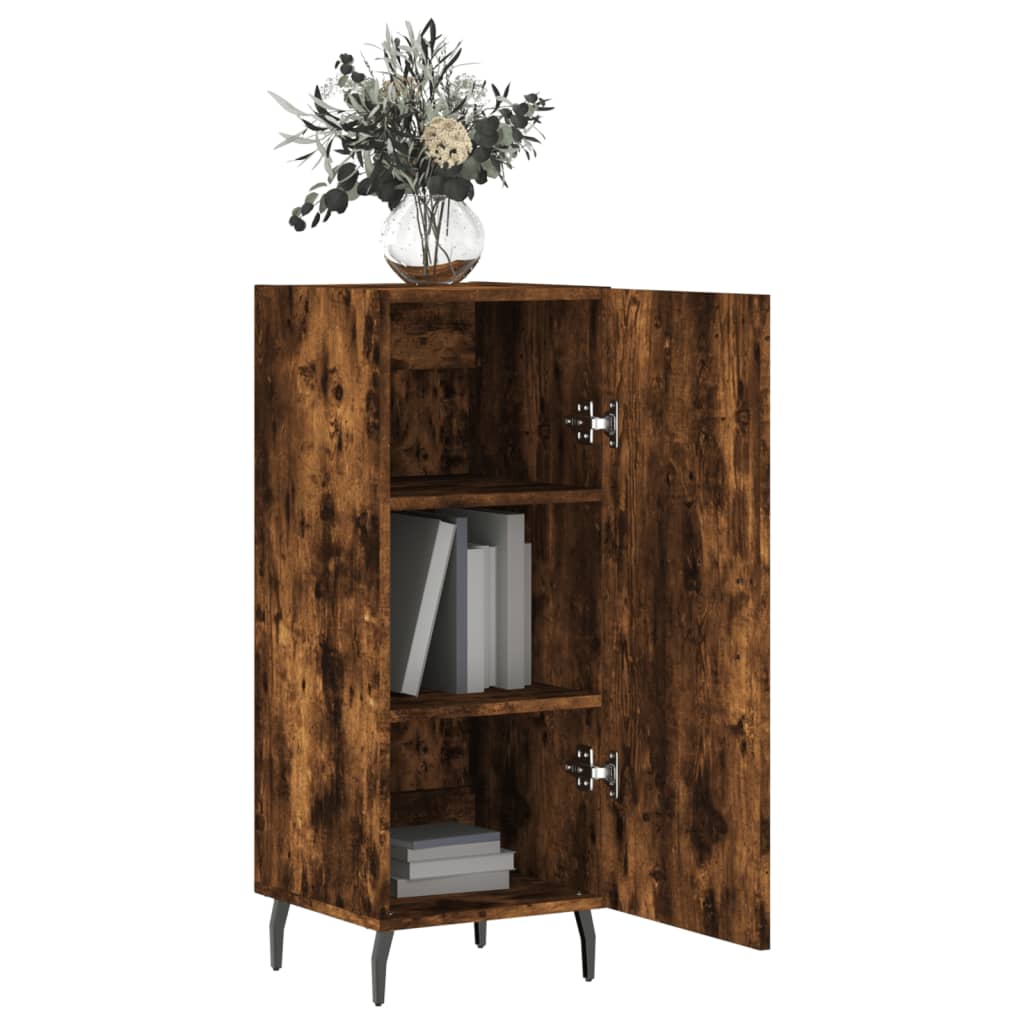 vidaXL Sideboard Smoked Oak 34.5x34x90 cm Engineered Wood 4