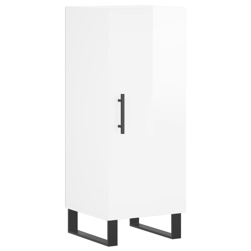 vidaXL Sideboard High Gloss White 34.5x34x90 cm Engineered Wood 2