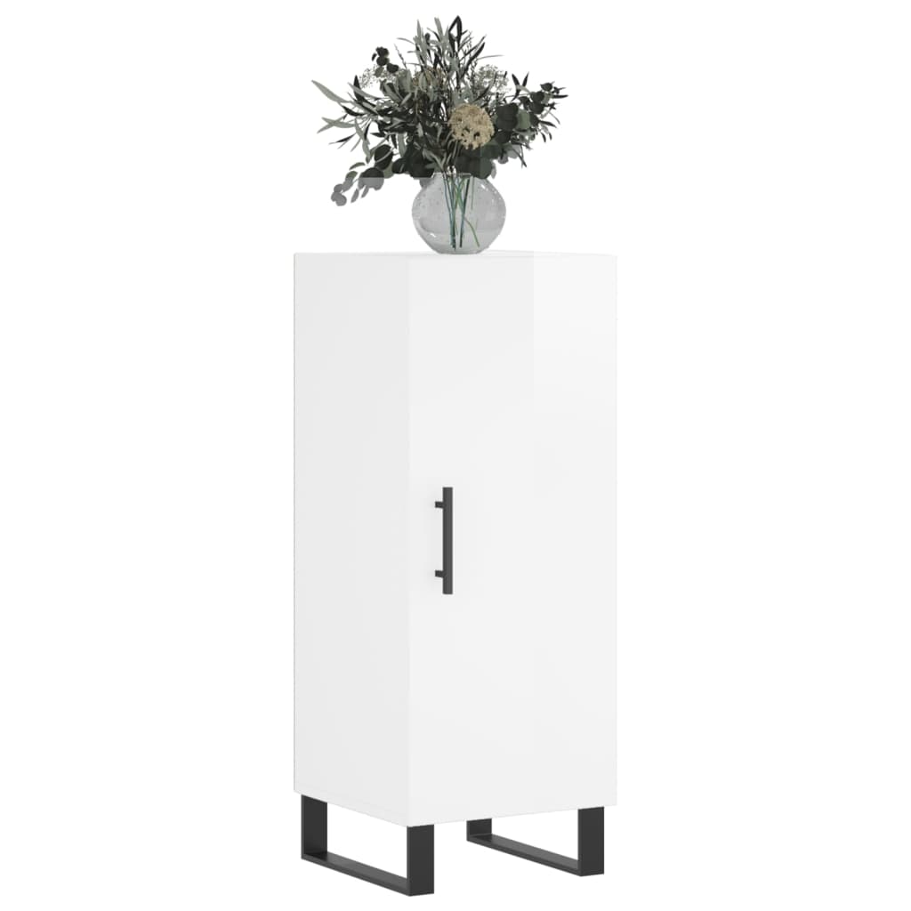 vidaXL Sideboard High Gloss White 34.5x34x90 cm Engineered Wood 3