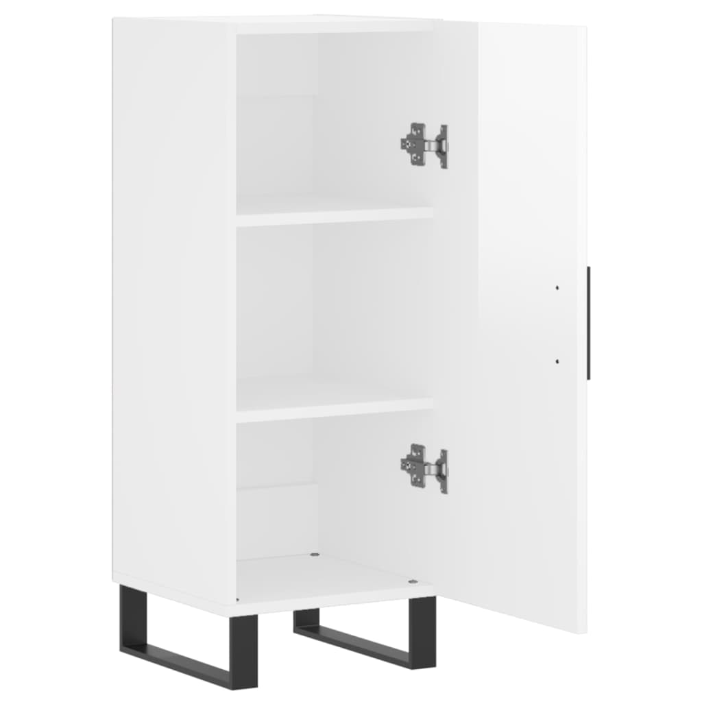 vidaXL Sideboard High Gloss White 34.5x34x90 cm Engineered Wood 5