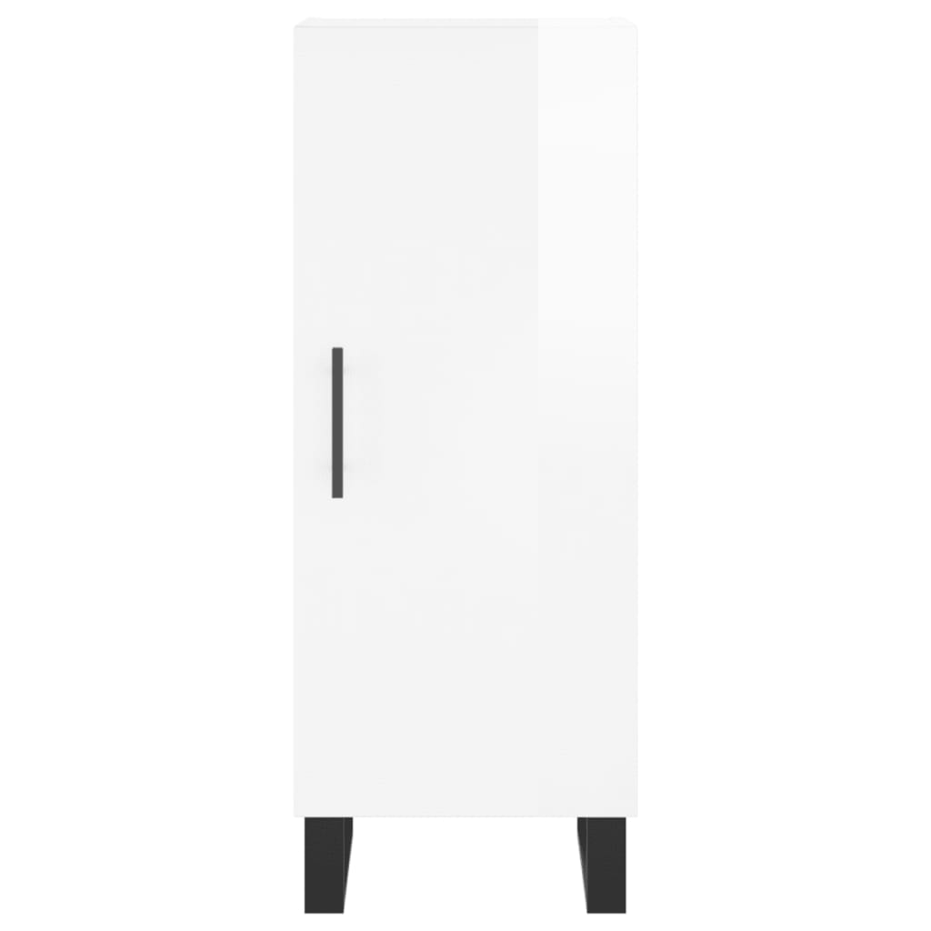 vidaXL Sideboard High Gloss White 34.5x34x90 cm Engineered Wood 6
