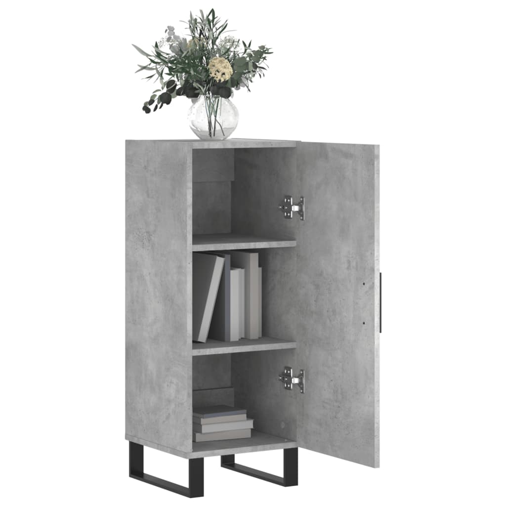 vidaXL Sideboard Concrete Grey 34.5x34x90 cm Engineered Wood 4