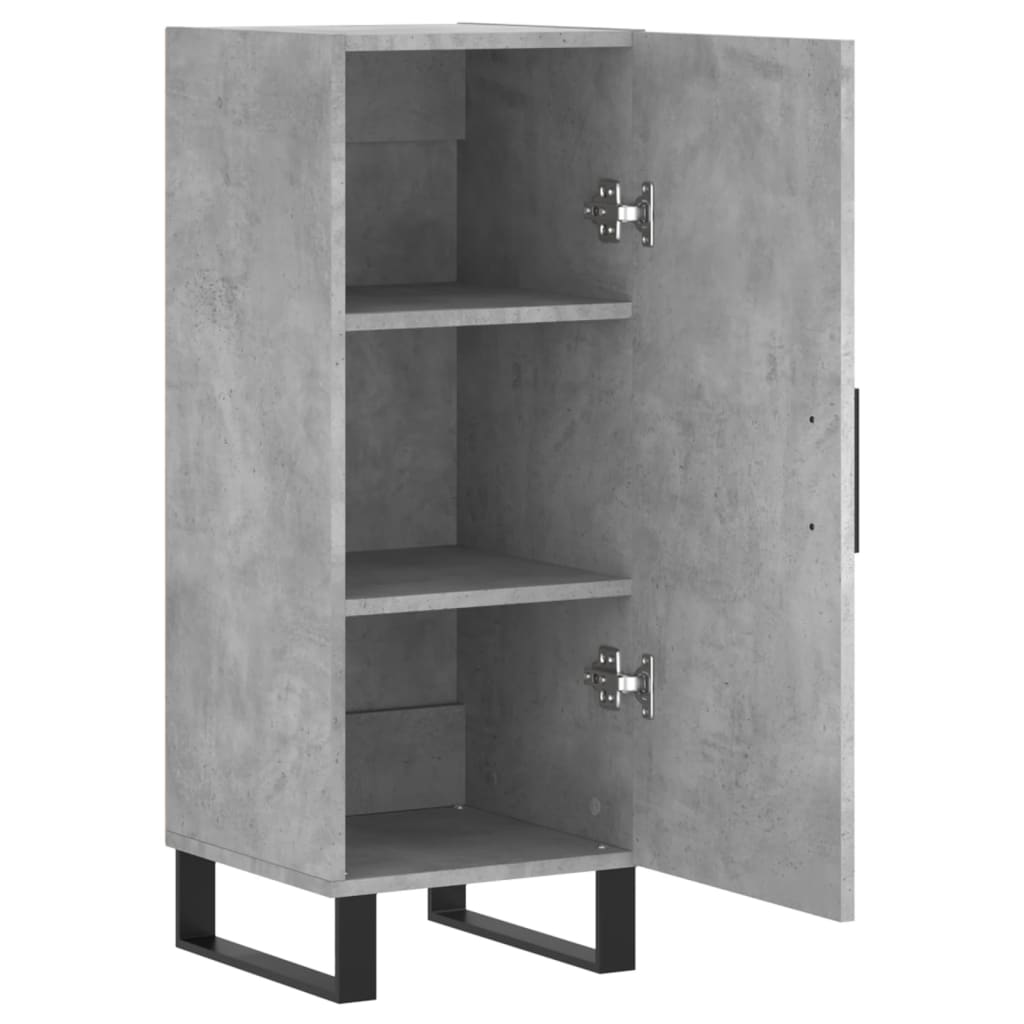 vidaXL Sideboard Concrete Grey 34.5x34x90 cm Engineered Wood 5