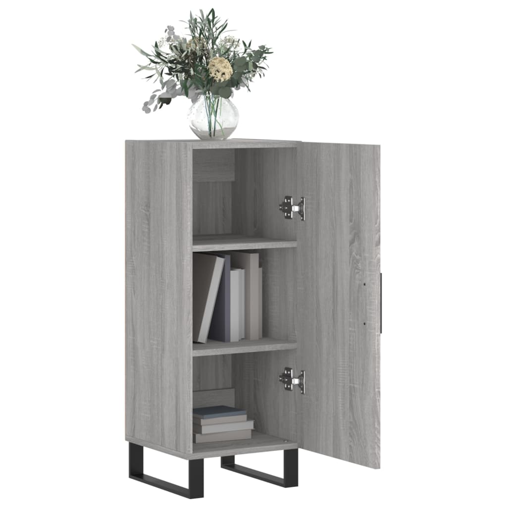 vidaXL Sideboard Grey Sonoma 34.5x34x90 cm Engineered Wood 4